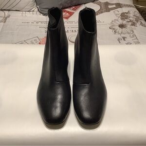 Women's Black Ankle Boots - Sleek Square Toe NWOT